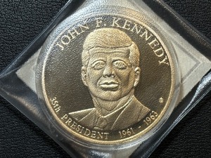 John F. Kennedy Gold Layered Medallion