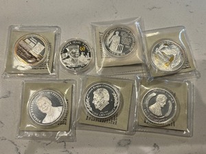 Silver Layered Medallions