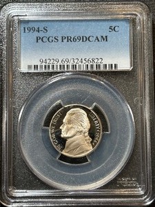 1994-S Jefferson Nickel Proof PCGS PR69 Deep Cameo