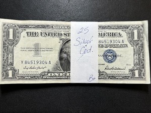 25 $1 Dollar Silver Certificates