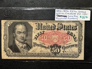 1875 Fractional Currency 50 Cents