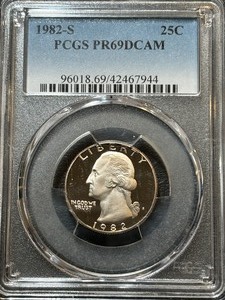 1982-S Washington Quarter Proof PCGS PR69 Deep Cameo