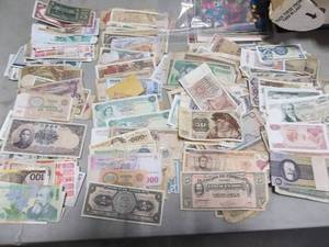 Hundreds Of Foreign Currency