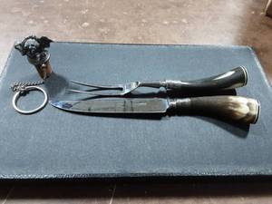 Carving Set & Wine Bottle Cork