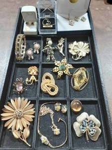 Contents On Tray (Better Brooches & Boxed Items)