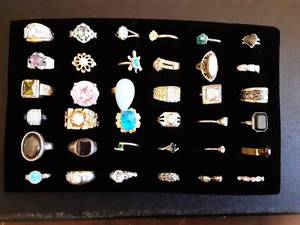 Tray Of Assorted Rings