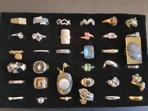Tray Of Assorted Rings