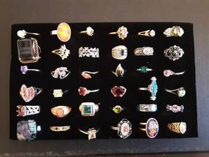Tray Of Assorted Rings