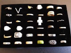 Tray Of Assorted Rings