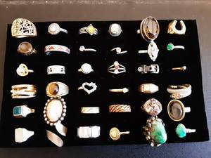 Tray Of Assorted Rings