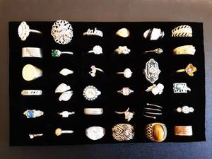 Tray Of Assorted Rings