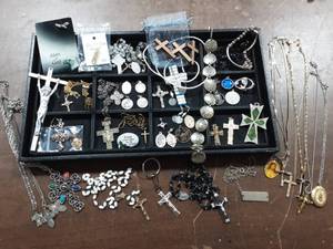 Assorted Crosses, Rosaries & Other Religious Items