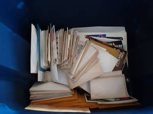 1000s of US and World Stamps (Includes Tote Bin With Lid)