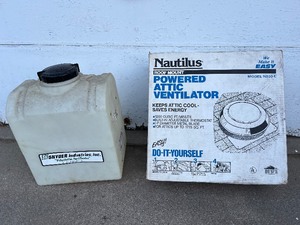 lot 7G image: Nautilus Powered Attic Ventilator, Polyofren Agri Tank