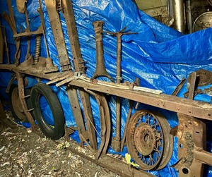 lot 2 image: 1930 Chevrolet Coupe Chassis Frame Heavy Body Parts & Pieces Etc