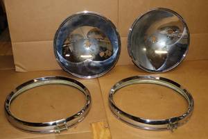 lot 2F image: 1930 Chevrolet Coupe Re-Chromed OEM Spotlight Head Lamp Shell and Casing