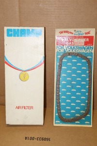 lot 3C image: NOS Vintage Volkswagen ChampChampion Labs Air Filter AF-300 AudiVolkswagen, Valve Cover Gasket NOS