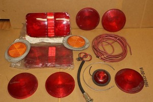 lot 2N image: 1930 Chevrolet Coupe Etc. PartsRedOrange Lens for Lights Etc.
