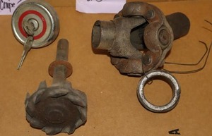 lot 2O image: 1930 Chevrolet Coupe Etc. PartsWater Pump Impeller & Shaft, Door Latches, Briggs & Stratton Gas CapKey, U-Joint Etc