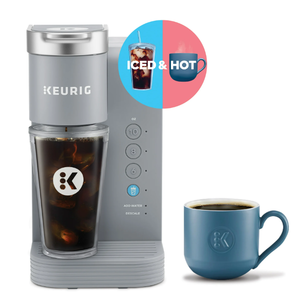 lot 508 image: Keurig K-Iced Essentials, Gray Iced and Hot Single-Serve K-Cup Pod Coffee Maker, reusable tumbler included