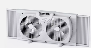 lot 510 image: Shinic 9 Twin Window Fan w Reversible Airflow, Bug Screen 3 Speed