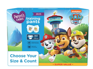 lot 530 image: Lot of 2 Parents Choice Paw Patrol Training Pants for Boys, 3T4T, 86 Count