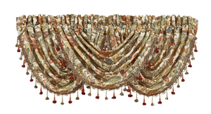 lot 539 image: Lot of 2 Five Queens Court August Window Waterfall Valance, Measures 49 x 33
