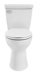 lot 58 image: 2PCS Mainstays Single Flush High Efficiency Elongated Ceramic Toilet with Seat