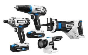 lot 72 image: HART 20 Volts 4-Tool Battery-Powered Combo Kit