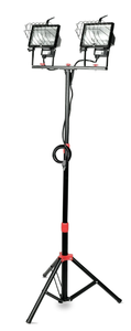 lot 106 image: Hyper Tough 1000W Halogen 2 Light Corded Tripod Mounted Portable Work Light, 7625