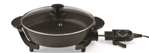lot 122 image: Mainstays 12 Round Nonstick Electric Skillet with Tempered Glass Cover