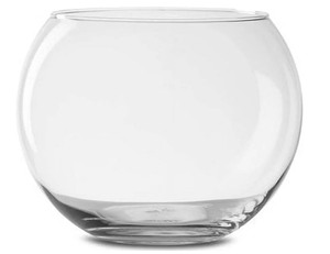 lot 136 image: Libbey Clear Glass 12 Bubble Ball Floral Vase