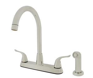 lot 235 image: Wasserman 23157143 - Hybrid Metal Deck Faucet Double Handle w. Spray