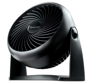 lot 243 image: Honeywell 11 Black Turbo Force Power 3-Speed Air Circulator Table Fan
