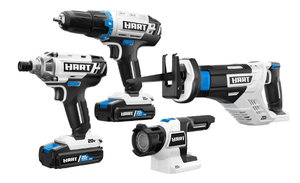 lot 246 image: HART 20 Volts 4-Tool Battery-Powered Combo Kit