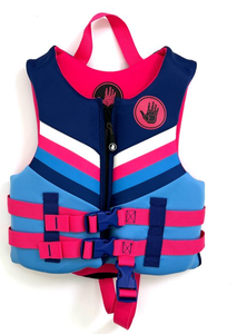 lot 262 image: LOT OF 2 Body Glove Child Girl Evoprene PFD Life Jacket, 33-55 lbs