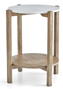 lot 419 image: Better Homes & Gardens Round Marble End Table