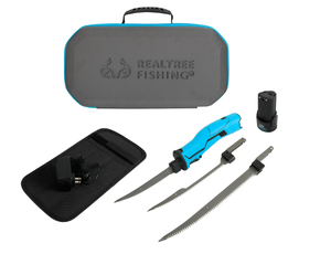 lot 446 image: Realtree Electric Fishing Fillet Knife with 3 Blades, 12 Volt