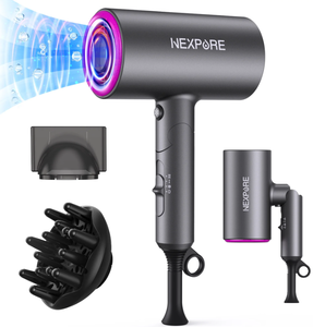 lot 473 image: NEXPURE Hair Dryer 1800W Professional Ionic Blow Dryer for Hair Care, Powerful Wind for Hair Drying, 2 Attachments