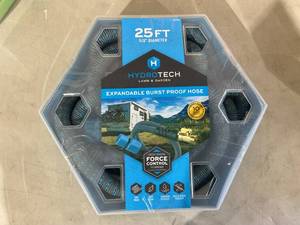 lot 301 image: HydroTech 25ft Expandable Garden Hose - Burst Proof & Lightweight