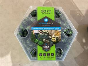 lot 302 image: HydroTech 50ft Burst Proof Expandable Garden Hose