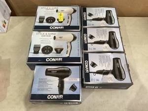 lot 332 image: LOT OF 5 Conair Hair Dryers