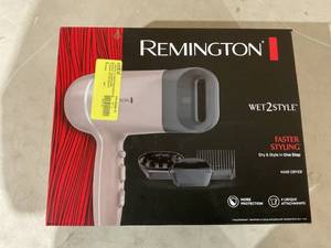 lot 336 image: Remington Pro Wet2Style Ceramic Ionic Hair Dryers, Purple with 4 Unique Attachments
