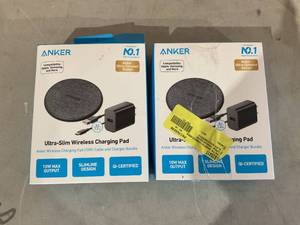 lot 368 image: LOT OF 2 Anker 318 Wireless Charger Pad with 4 Cable, 10W, B2548JF1-1