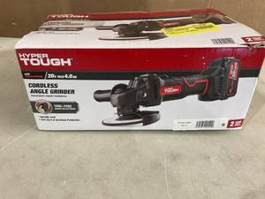 lot 370 image: Hyper Tough 20V 1.5Ah Lithium-Ion Angle Grinder, Cordless