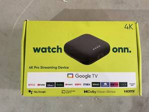 lot 372 image: Watch Onn. Google TV 4K Pro Streaming Device (New, 2024), 4K UHD resolution, Dolby Vision & Dolby ATMOS