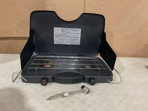 lot 377 image: Ozark Trail 2 Burner Propane Gas Camping Stove, GCT2208W