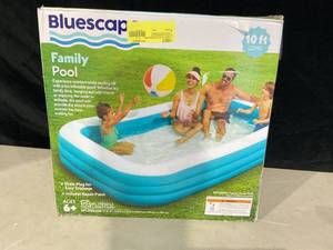 lot 182 image: Bluescape Blue 10 ft Family Inflatable Swimming Pool, Round
