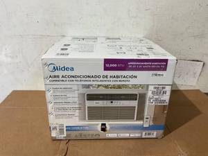 lot 10 image: Midea 12,000 BTU 115V Smart Window Air Conditioner with Remote, up to 550 Sq. ft