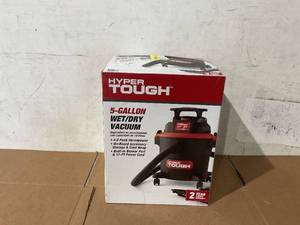 lot 213 image: Hyper Tough 5 Gallon WetDry Vacuum for the Car, Garage, Home or Workshop